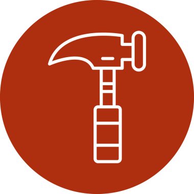 Çekiç simgesinin vektör illüstrasyonu