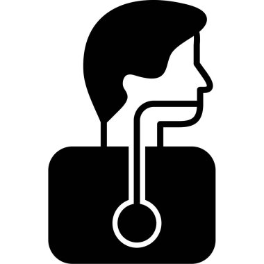 Mikrofon vektör simgesine sahip iş adamı