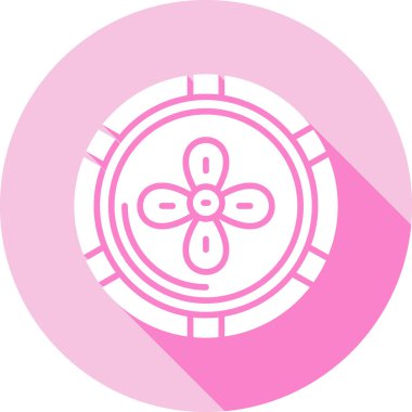 Pembe bir simgenin vektör illüstrasyonu