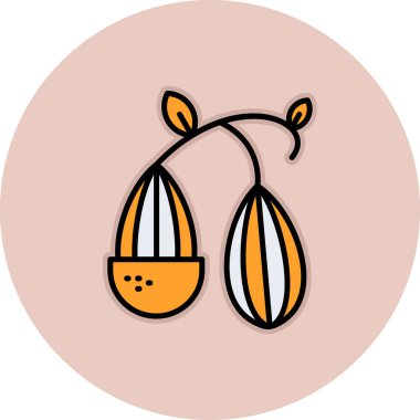 Şirin bir çizgi film simgesinin vektör çizimi