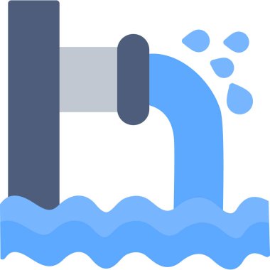 Su. Web simgesi basit illüstrasyon