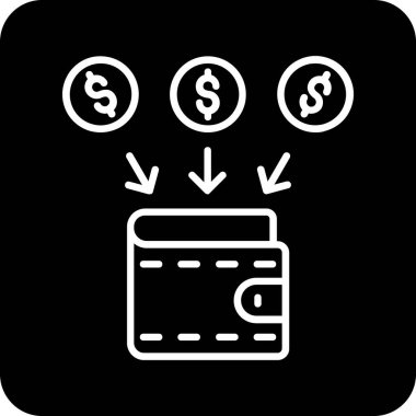 Beyaz arka plan üzerinde izole para simgesi