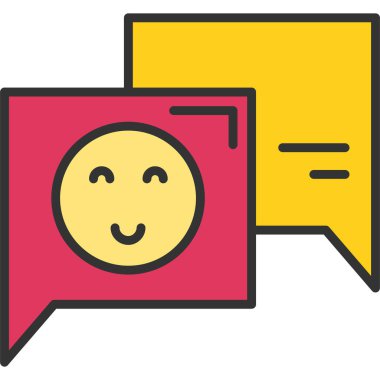 Sohbet mesajı vektör illüstrasyonu