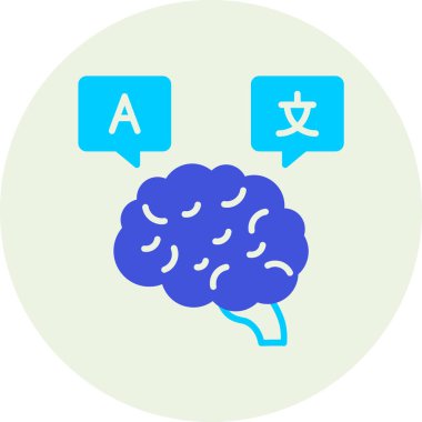 Beyin. Web simgesi basit illüstrasyon