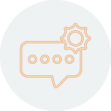 Konuş. Web simgesi basit illüstrasyon