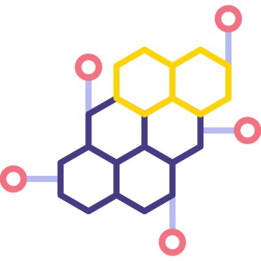 Molekül simgesi. Molekül yapısı. vektör illüstrasyonu