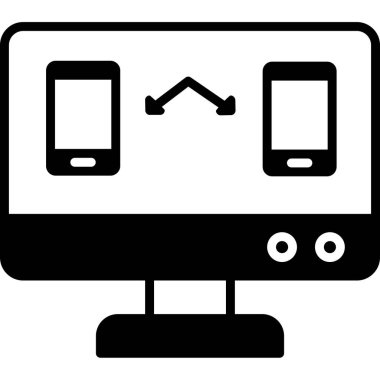 bilgisayar aygıtı elektronik simgesi ana hat biçiminde