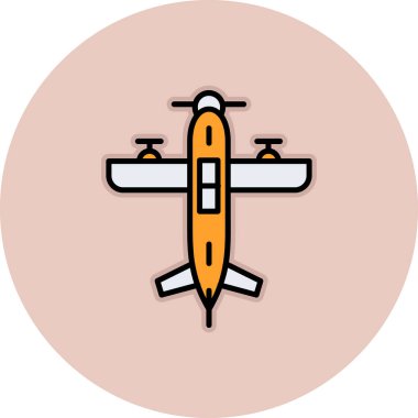 Uçak. Web simgesi basit illüstrasyon