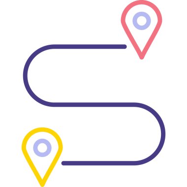 gps konum pin simgesi ana hat biçiminde