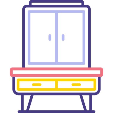 Modern mobilya simgesinin vektör illüstrasyonu