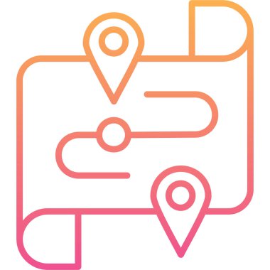 konum haritası simgesi, vektör illüstrasyonu