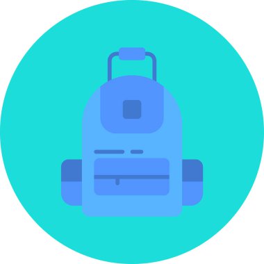 Sırt çantası. Web simgesi basit illüstrasyon