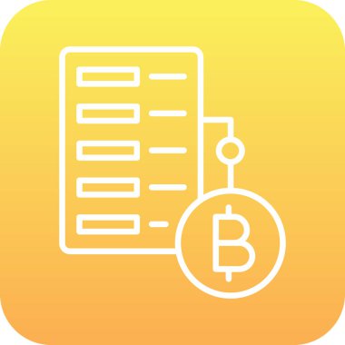 Bitcoin simgesi, vektör çizimi