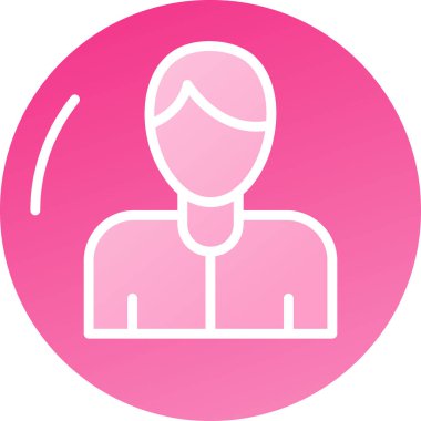 Uzun kravat vektör simgesine sahip eşsiz bir adam