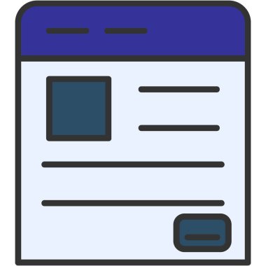 Tarayıcı. Web simgesi basit illüstrasyon