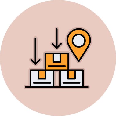 Harita işaretleyici konum simgesi, vektör illüstrasyonu