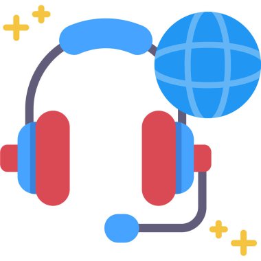 kulaklıklar web simgesi, vektör illüstrasyonu