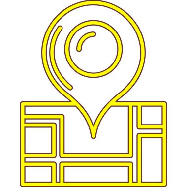 navigasyon konumu gps simgesi ana hat biçiminde