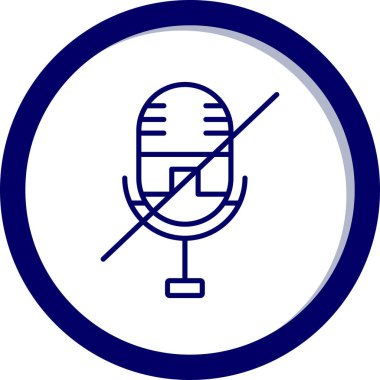 Bir mikrofon simgesinin vektör çizimi