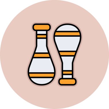 bowling. Web simgesi basit illüstrasyon