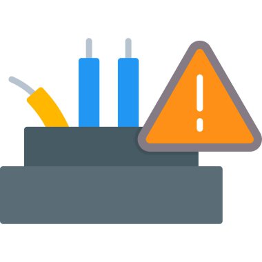 Düz biçimli uyarı işareti simgesi