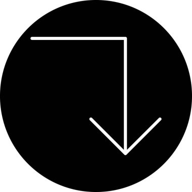 ok yönü simgesi ana hat biçiminde