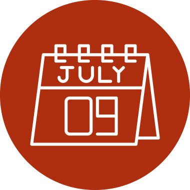 Takvim simgesi, vektör çizimi