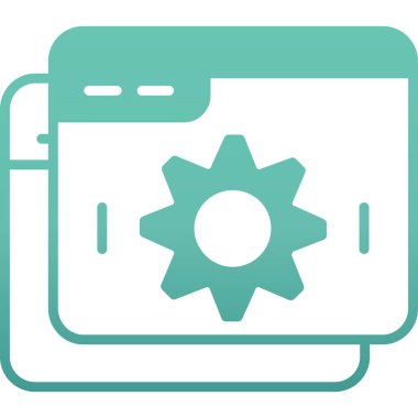 Web tasarımı ve geliştirme renkli vektör simgesi.