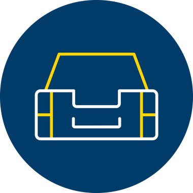 Bir araba simgesinin vektör illüstrasyonu