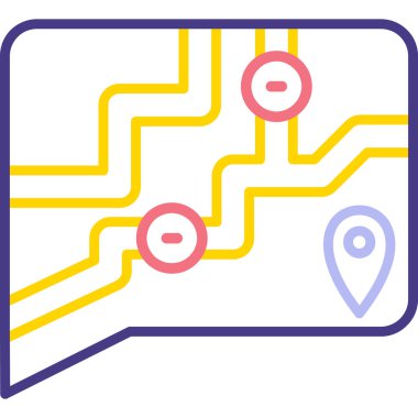 harita simgesi modern vektör illüstrasyonu