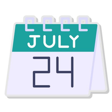 3 Temmuz - günlük simge - takvim vektör simgesi