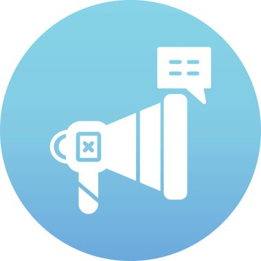 Konuşmacı. Web simgesi basit illüstrasyon