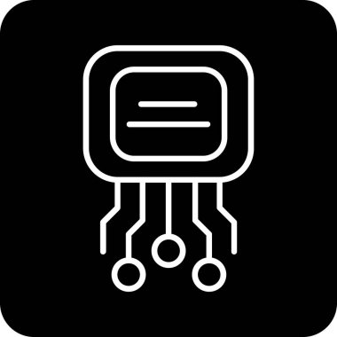 İşlemci. Web simgesi basit illüstrasyon