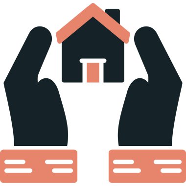 Eve. Web simgesi basit illüstrasyon