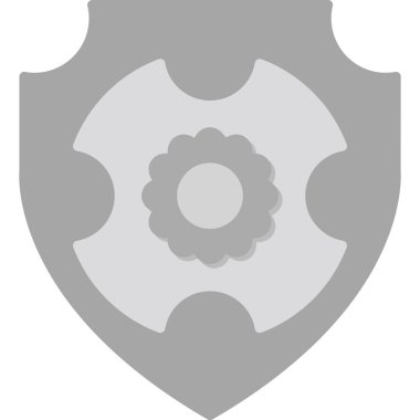 Moda stili izole edilmiş güvenlik kalkanı simgesi