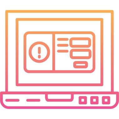 bilgisayar ekranı simgesi, vektör illüstrasyonu