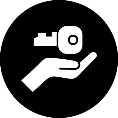 Bir el simgesinin vektör illüstrasyonu