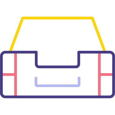 Düz biçimli araba simgesinin vektör illüstrasyonu