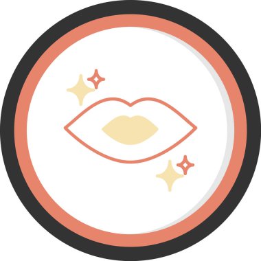 Güzellik ve moda simgelerinin vektör çizimi