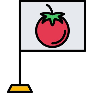 Beyaz arkaplanı olan kırmızı bir elmanın vektör çizimi