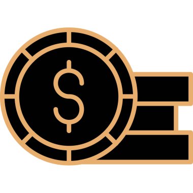 Para için. Web simgesi basit illüstrasyon