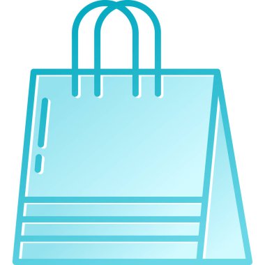 Mavi alışveriş arabası, vektör illüstrasyonu