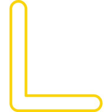 l harfi vektör simgesi.