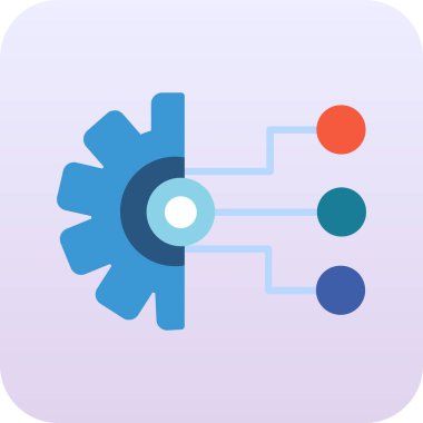 Bir robot simgesinin vektör illüstrasyonu