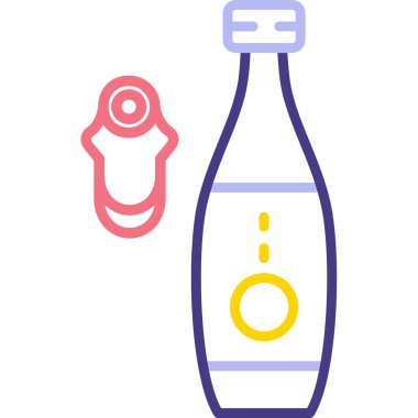 Şişe. Web simgesi basit illüstrasyon