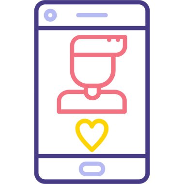 - Telefon. Web simgesi basit illüstrasyon