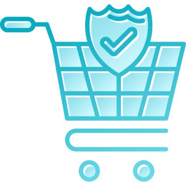 İşaretli alışveriş arabası