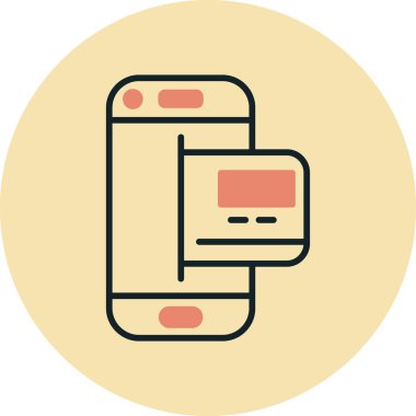 Cep telefonu. Web simgesi basit tasarım