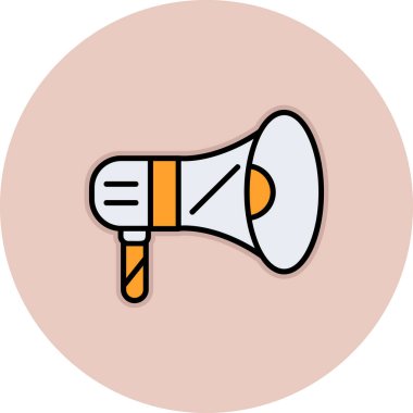 Megafon ağ simgesi. Basit tasarım. vektör illüstrasyonu