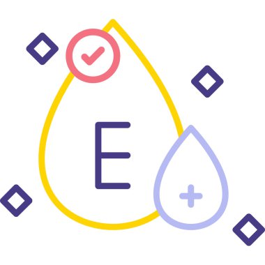 Su simgesi ile damla vektör illüstrasyonu.